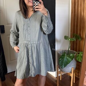 Treasuring by COX Japanese Lagenlook Linen Blouse. size‎ L